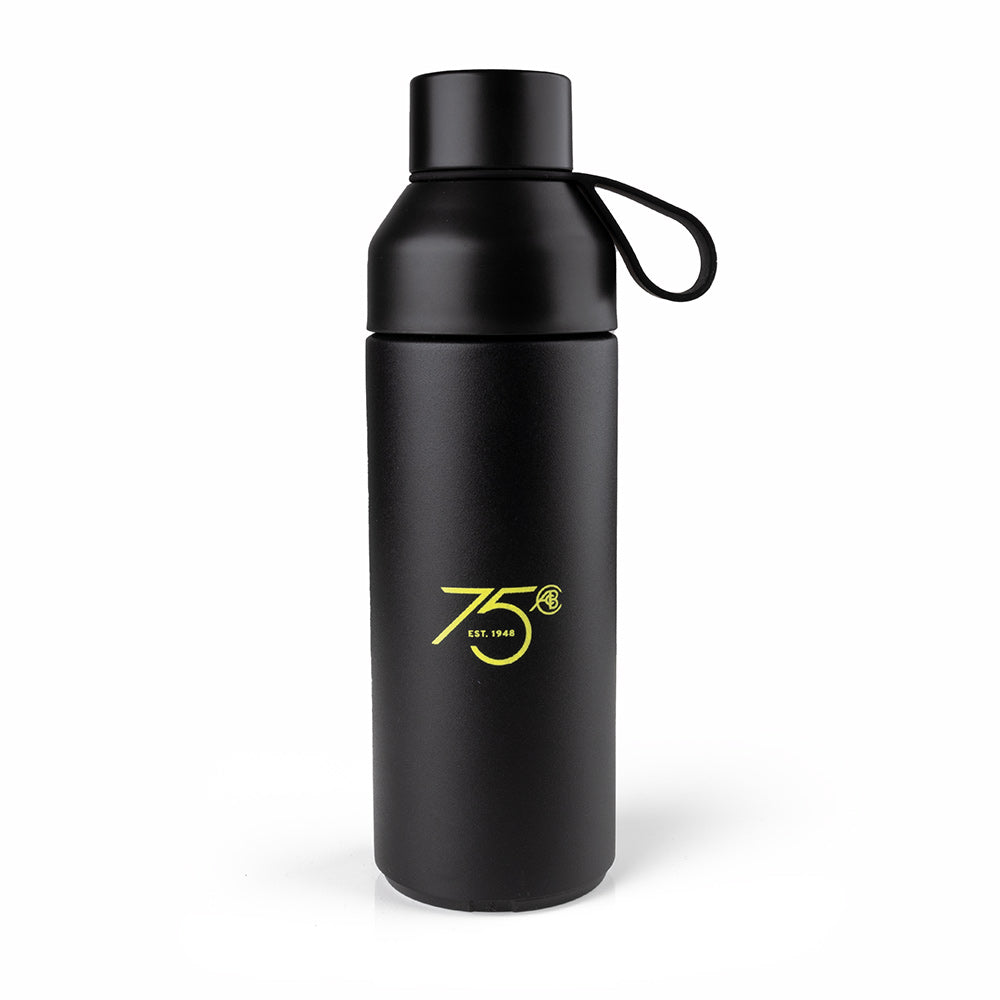 Bouteille avec logo du 75e anniversaire