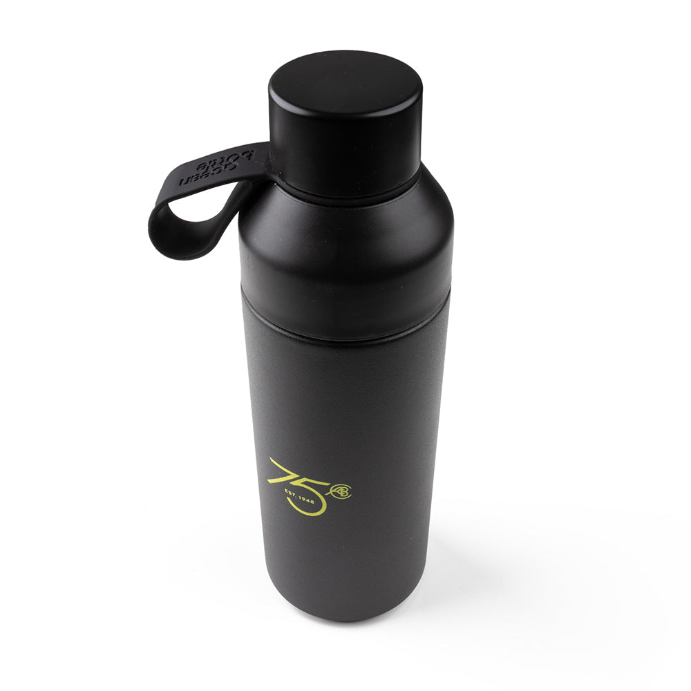 Bouteille avec logo du 75e anniversaire