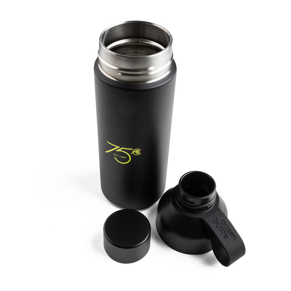 Bouteille avec logo du 75e anniversaire