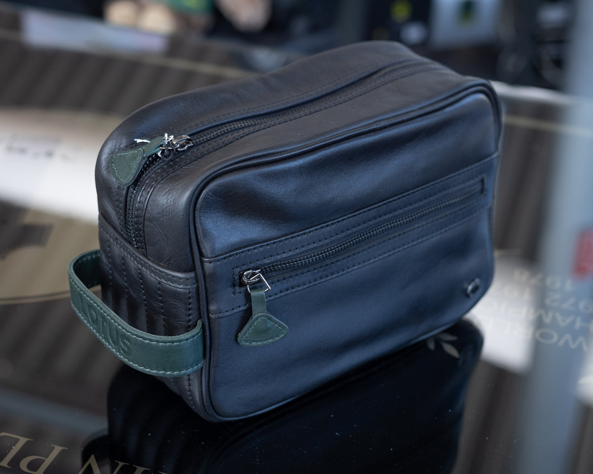 Lotus Leather Wash Bag
