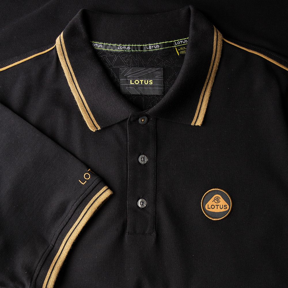 Lotus Speed Collection Polo Shirt (Black & Gold)