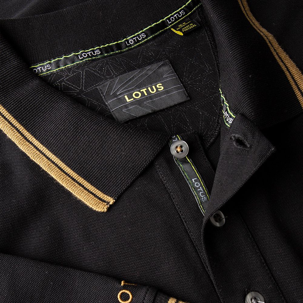 Lotus Speed Collection Polo Shirt (Black & Gold)
