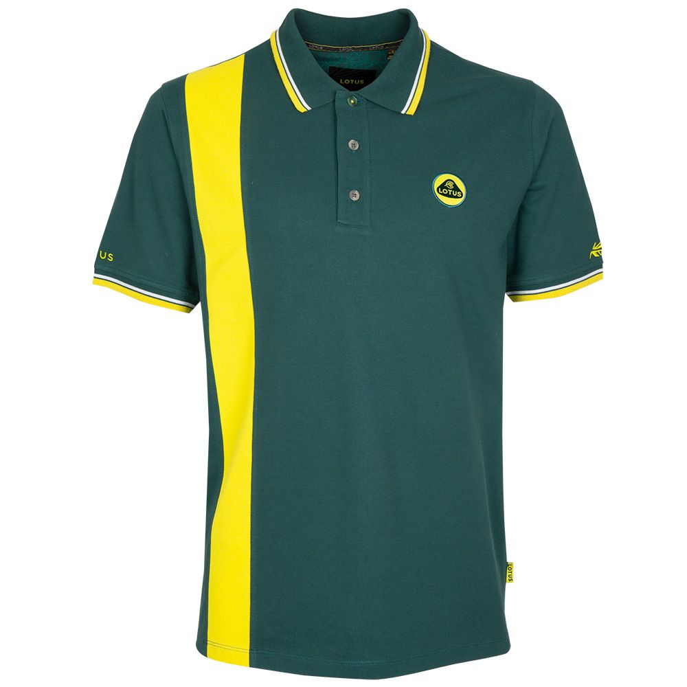 Lotus Speed Collection Polo Shirt (Green & Yellow)