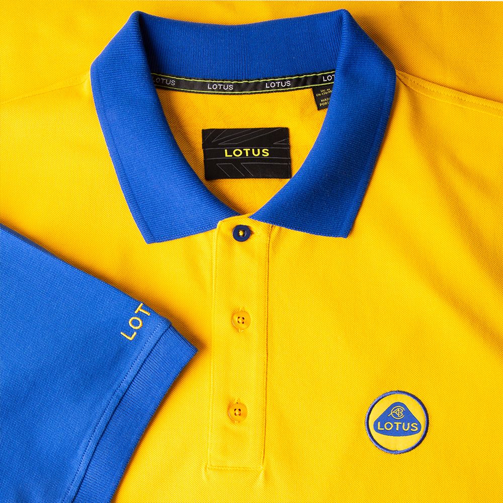 Lotus Speed Collection Polo Shirt (Yellow & Blue)