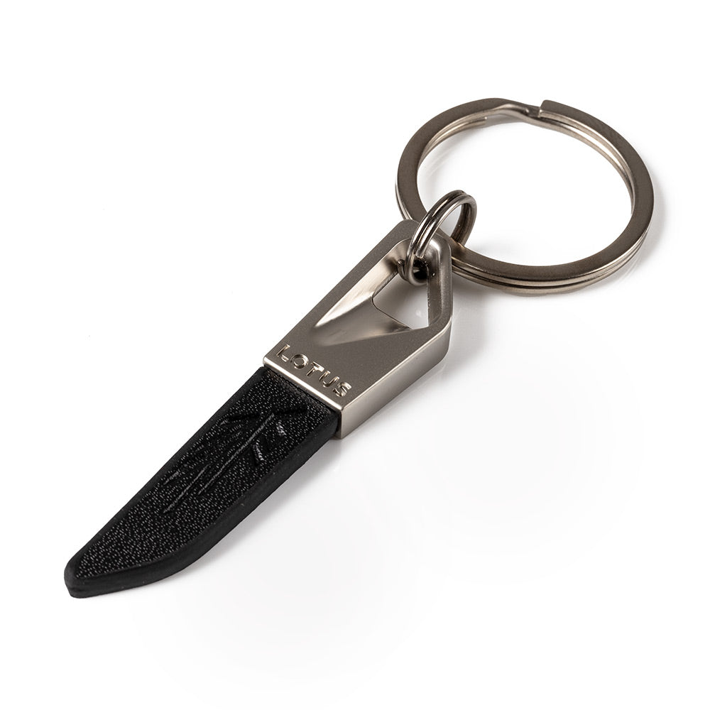 Lotus Leather Tipped Keyring