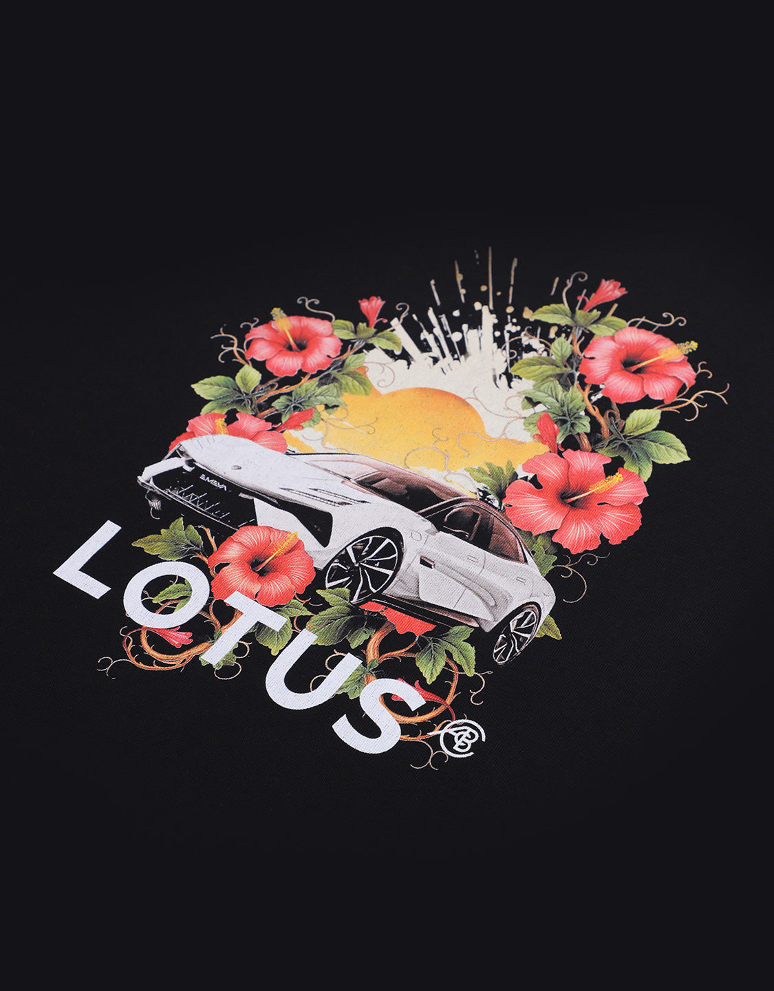 Lotus Retro T-Shirt - Hibiscus Emeya