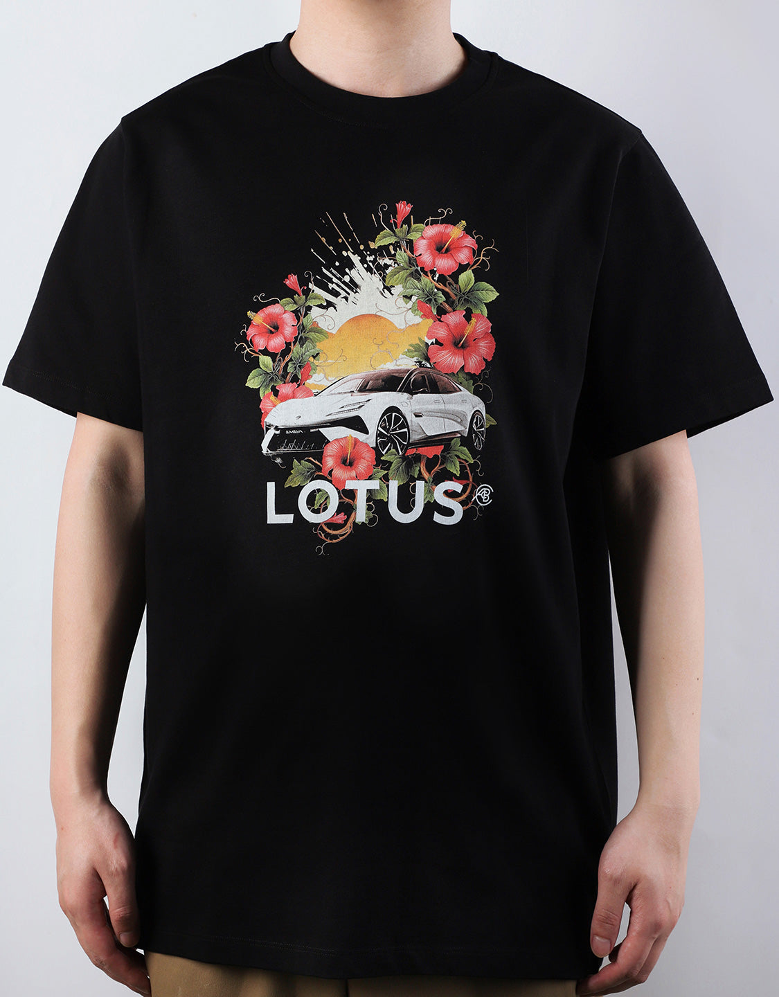 Lotus Retro T-Shirt - Hibiscus Emeya