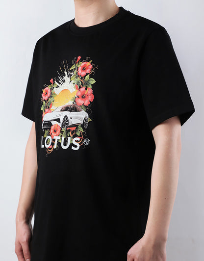 Lotus Retro T-Shirt - Hibiscus Emeya