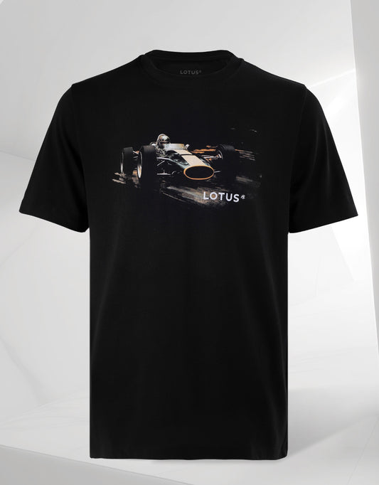 Lotus Retro T-Shirt - Black Racer