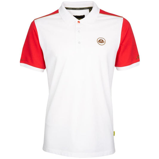 Lotus Speed Collection Polo Shirt (White & Red)