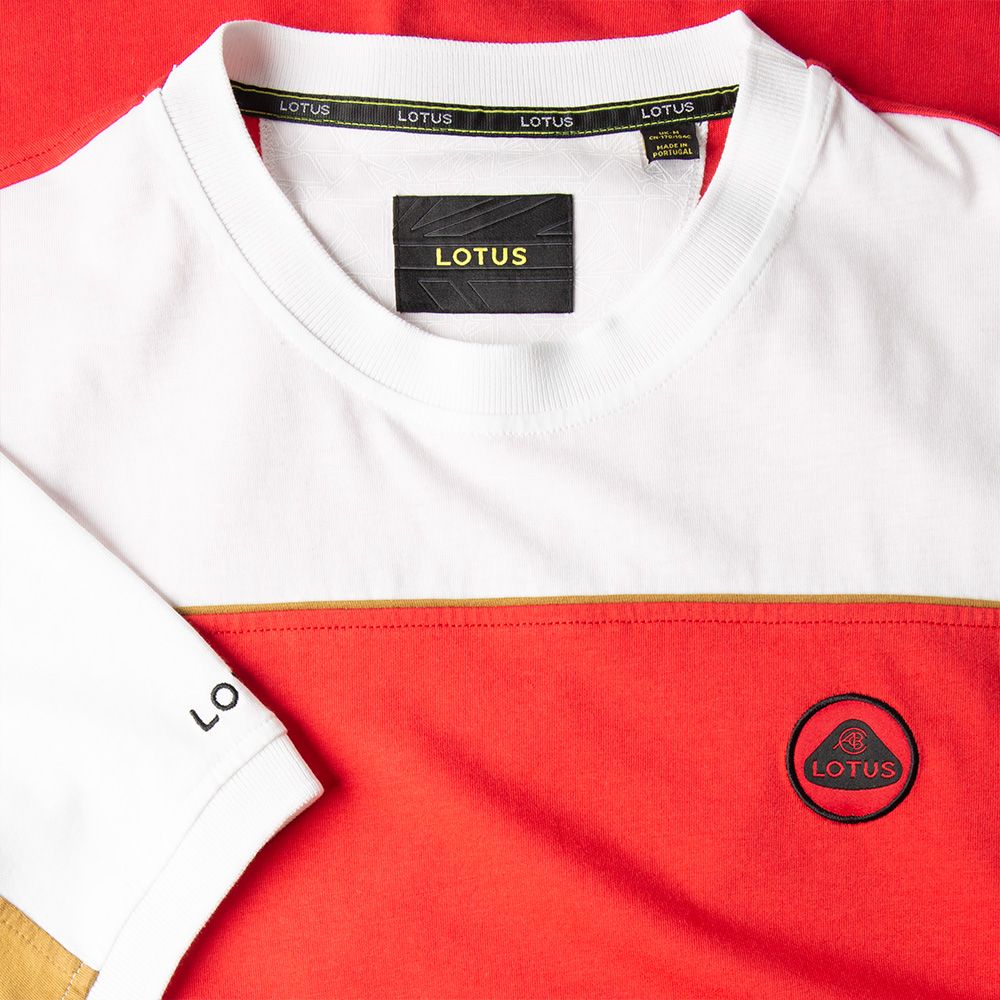 Lotus Speed ​​Collection T-shirt (rood, wit en goud)