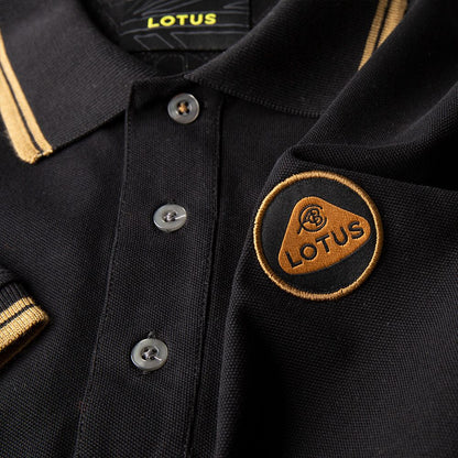 Poloshirt uit de Lotus Speed-collectie (zwart en goud)
