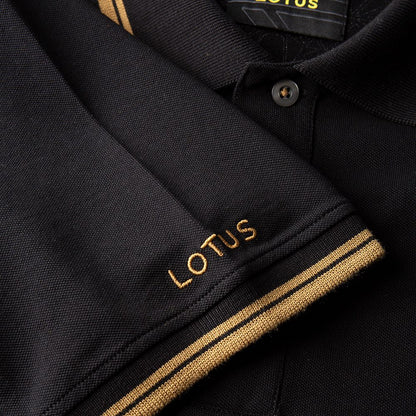 Poloshirt uit de Lotus Speed-collectie (zwart en goud)
