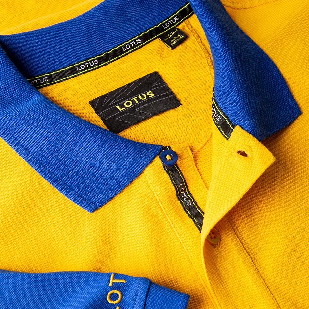 Poloshirt uit de Lotus Speed-collectie (geel en blauw)